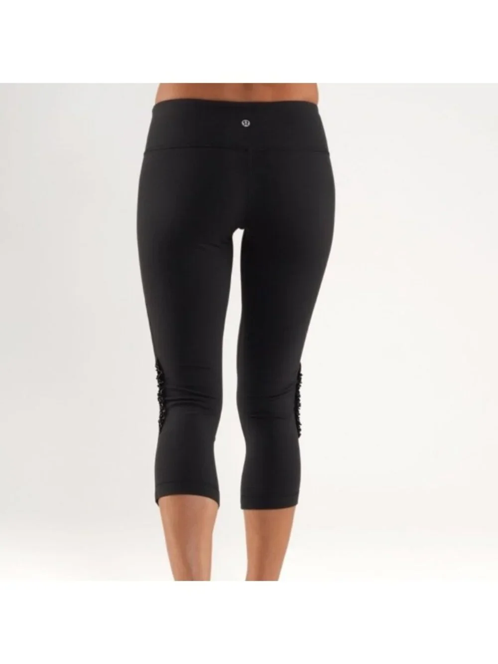 Lululemon Wunder Under Crop*RuffleBlack